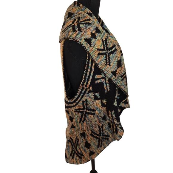 John Paul Richard Womens Knit Draping Aztec Sweater Vest Multicolor Size Medium - Picture 5 of 12